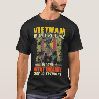 Vietnam War Orange Agent Military Victims Retired T Shirt