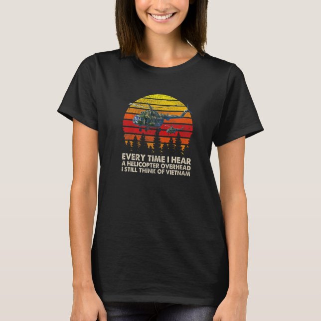 Vietnam War Veterans I Still Think Of Vietnam Memo T Shirt (Framsida)