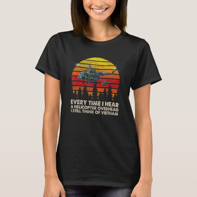 Vietnam War Veterans I Still Think Of Vietnam Memo T Shirt (Framsida)