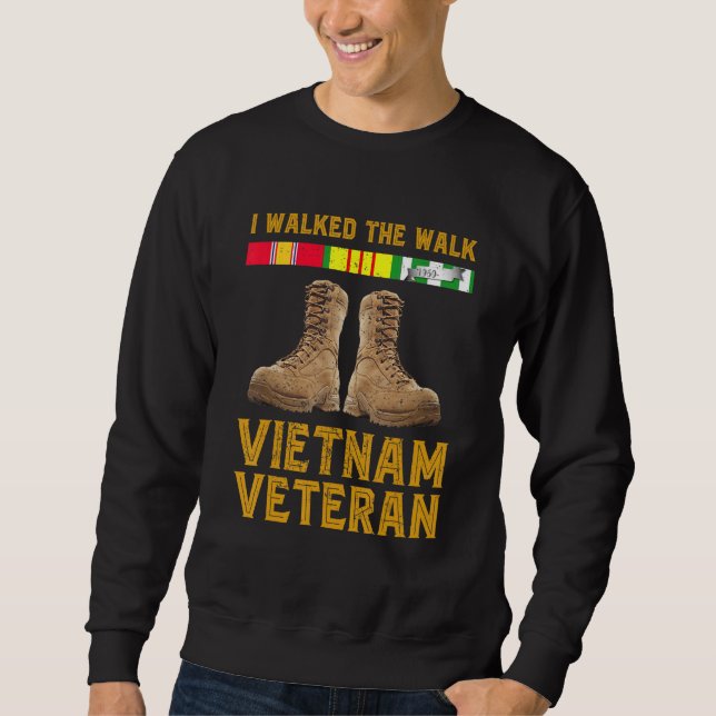 Vietnam War  Vietnam Veteran T shirt Gift  Us Vete Lång Ärmad Tröja (Framsida)