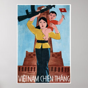 VIETNAM WINS! Gamla propaganda i Amerikanska Vietn Poster