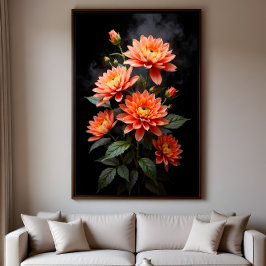 Vietnamese Chrysanthemum on the Moon Canvastryck