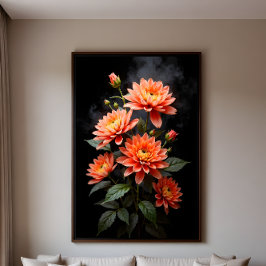Vietnamese Chrysanthemum on the Moon Fototryck