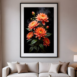 Vietnamese Chrysanthemum on the Moon Poster