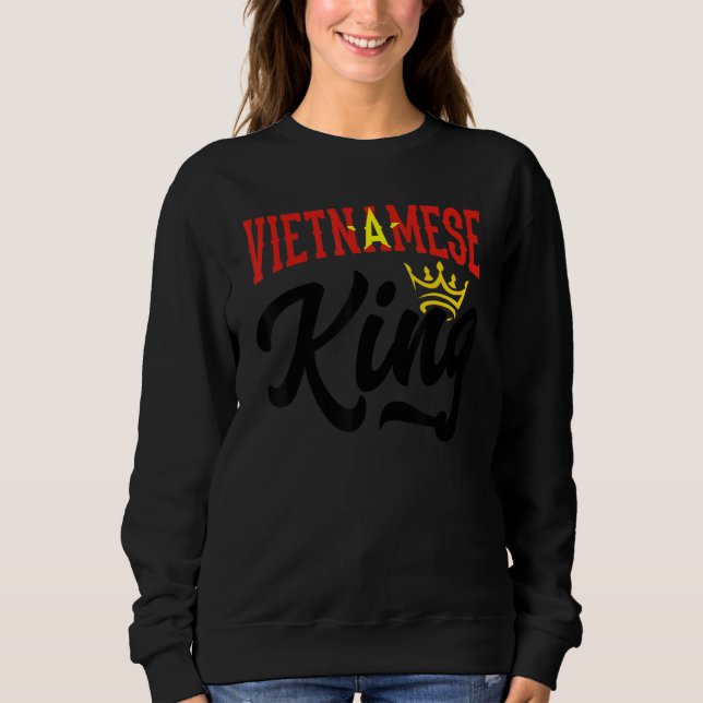 Vietnamese King Vietnam Vietnamese Vietnam Flag T Shirt (Framsida)