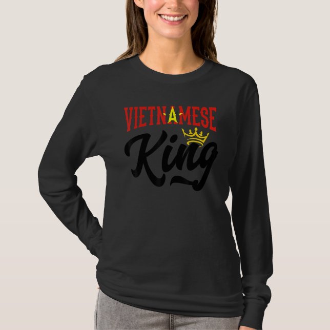 Vietnamese King Vietnam Vietnamese Vietnam Flag T Shirt (Framsida)