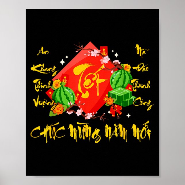 Vietnamese Lunar New Year 2026 Tet Viet Chuc Mung  Poster (Framsidan)