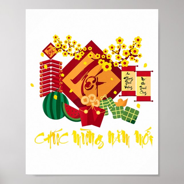 Vietnamese Lunar New Year 2026 Tet Viet Chuc Mung  Poster (Framsidan)