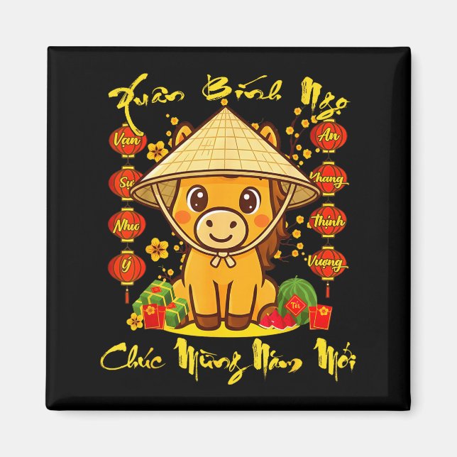 Vietnamese Lunar New Year - Tet 2026 Year Of The H Magnet (Framsidan)