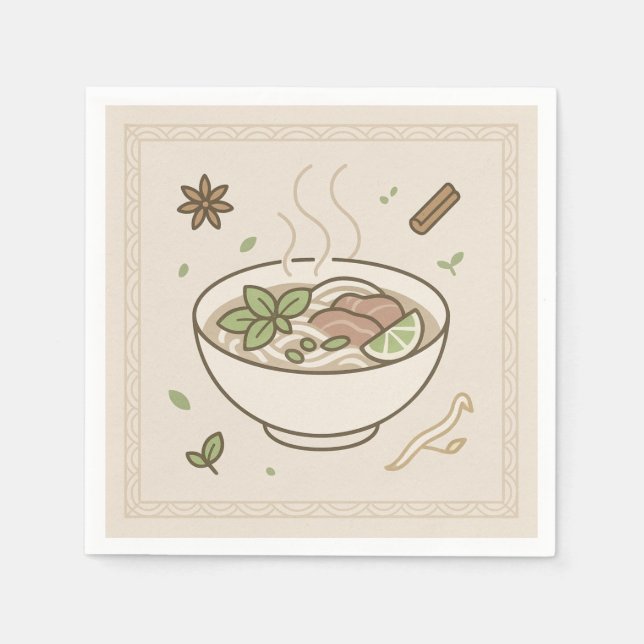 Vietnamese Pho (U.S. Restaurant Style) Pappersservett (Framsidan)