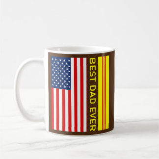 Vietnamese VNCH Flag Viet Nam Cong Hoa Best Dad Kaffemugg