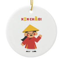 "Vietnamese "Xin Chào!" Nyckelkedja - Kulturgåva