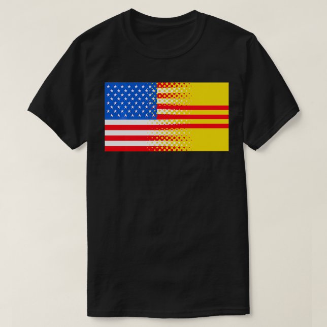 Vietnamesisk amerikansk sydamerikanska Flagga Gift T Shirt (Design framsida)