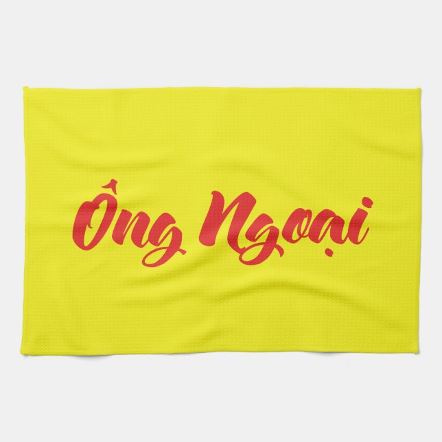 Vietnamesisk farfar (Maternal) - Ông Ngoj i Kökshandduk (Horisontell)
