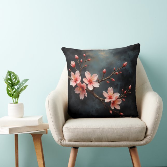 Vietnamesisk Ferskenblomkonst Kudde (Stol)