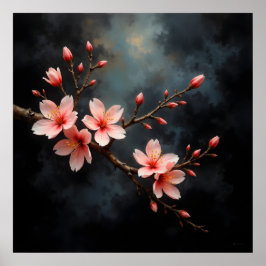 Vietnamesisk Ferskenblomkonst Poster