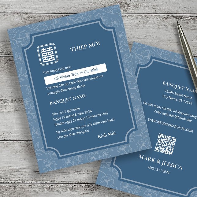 vietnamesisk gryish Blue Sång Hy Bröllop Thiep Moi (Skapare uppladdad)