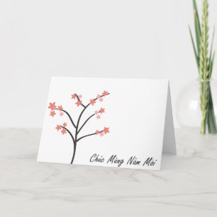 Vietnamesisk hälsning för nytt år helgkort