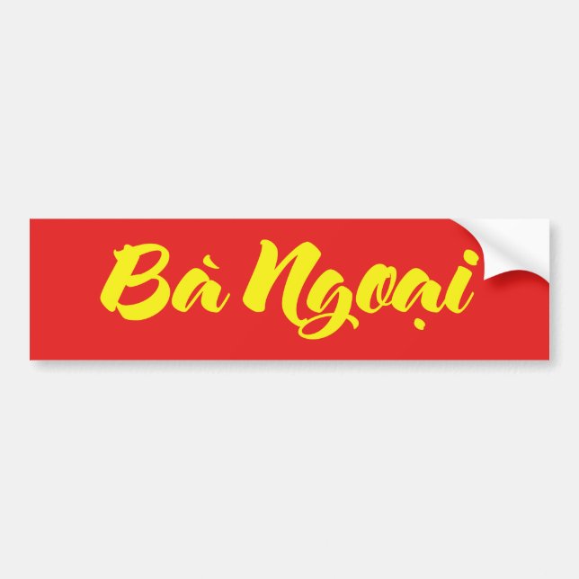 Vietnamesisk (Maternal) mormor - Bà Ngoi Bildekal (Framsidan)