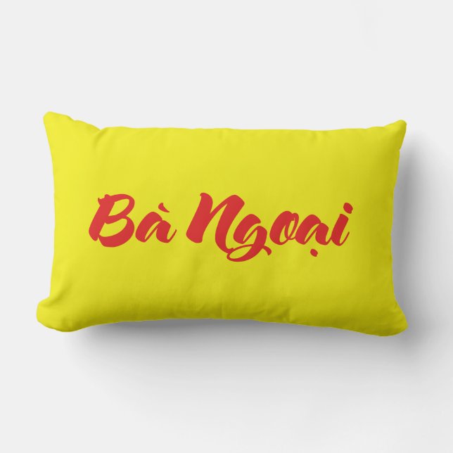 Vietnamesisk (Maternal) mormor - Bà Ngoi Lumbarkudde (Framsida)