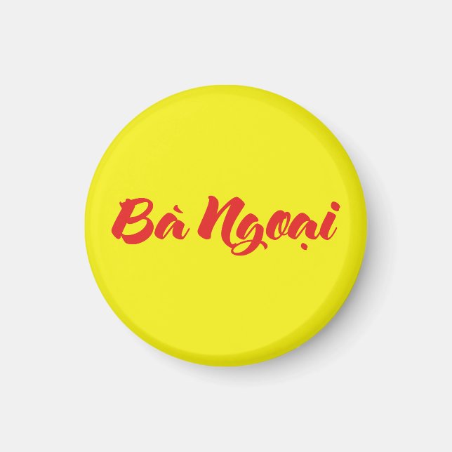 Vietnamesisk (Maternal) mormor - Bà Ngoi Magnet (Framsidan)
