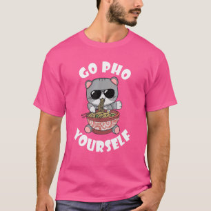 Vietnamesisk nudelsoppa Gå Pho Cat Pho Soppa Asiat T Shirt