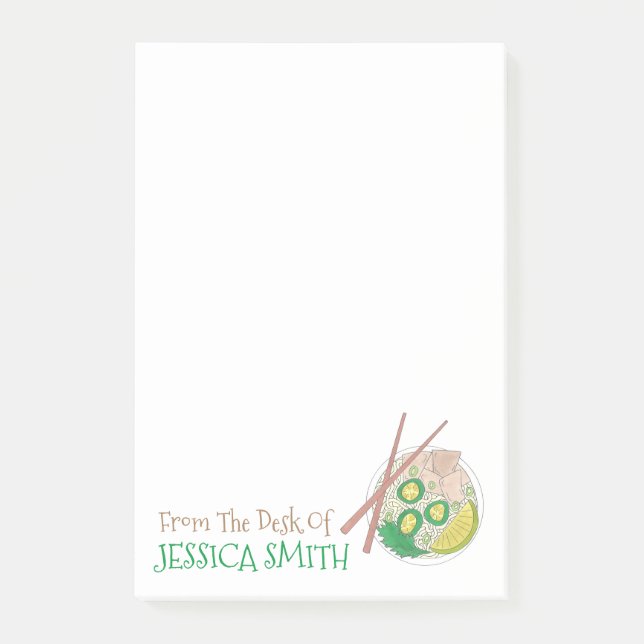 Vietnamesisk Pho Soppa från Personligens skrivbord Post-it Block (Framsida)