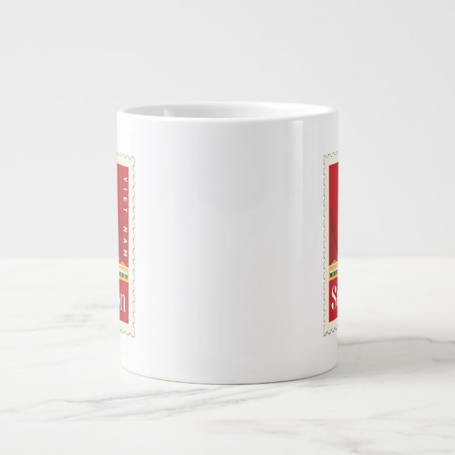 Vietnamesisk Saigon-stämpel tryckt mugg Jumbo Mugg (Framsidan)