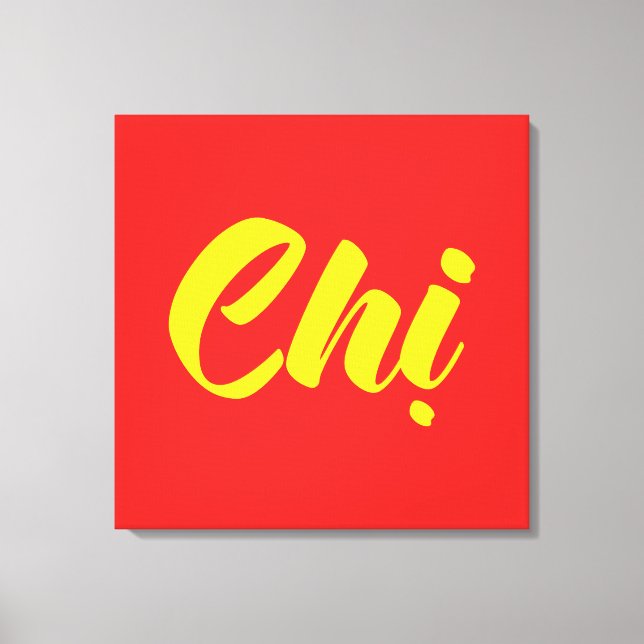 Vietnamesisk syster - Chi ~ Ting Viet Language Canvastryck (Framsida)