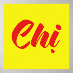 Vietnamesisk syster - Chi ~ Ting Viet Language Poster