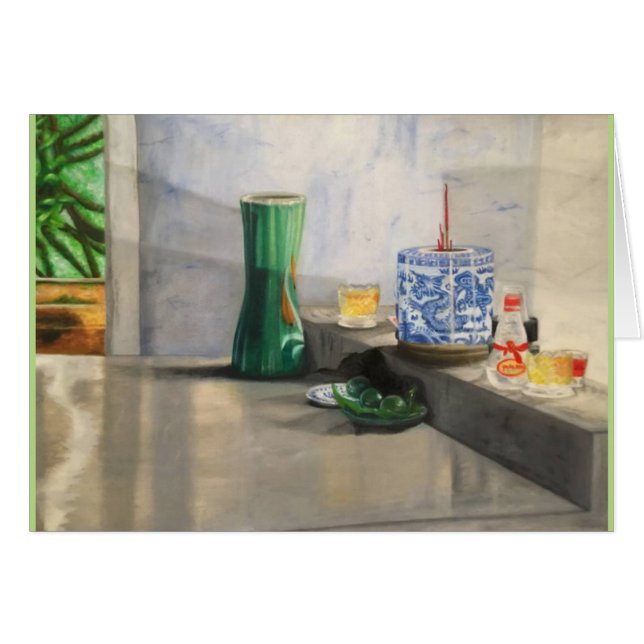 Vietnamesisk Temple Offering Hälsningskort (Framsidan Horizontal)