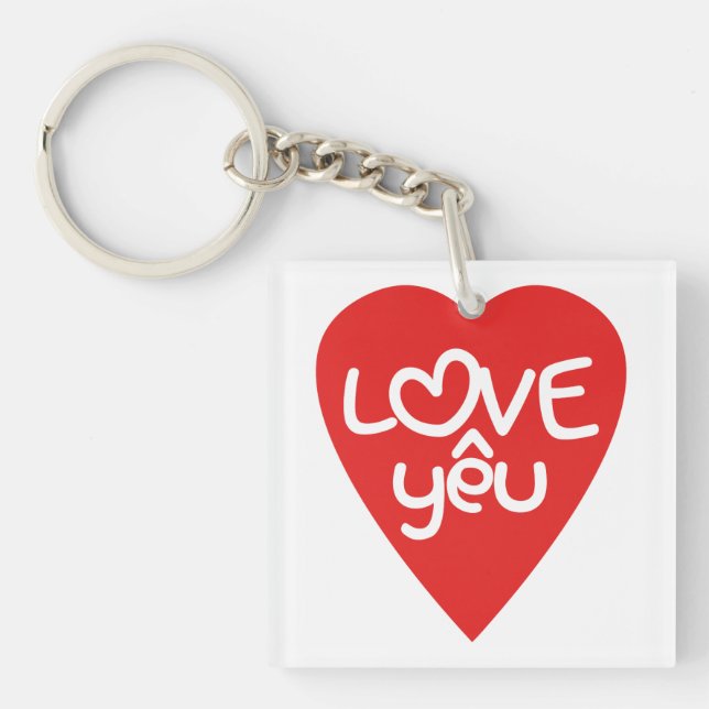 Vietnamesisk Valentine ♥ Kärlek Yêu ♥ asiatisk Ord (Framsidan)