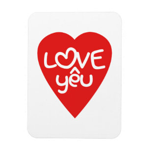 Vietnamesisk Valentine ♥ Kärlek Yêu ♥ asiatisk Ord Magnet
