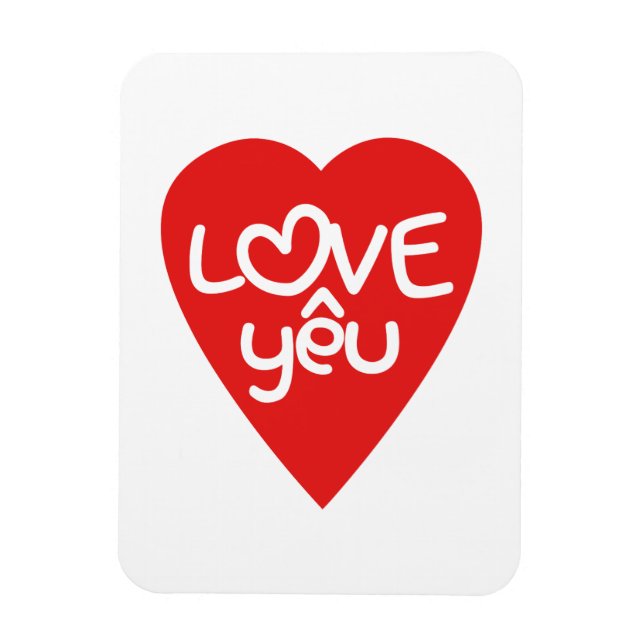 Vietnamesisk Valentine ♥ Kärlek Yêu ♥ asiatisk Ord Magnet (Vertikal)