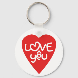 Vietnamesisk Valentine ♥ Kärlek Yêu ♥ asiatisk Ord Nyckelring