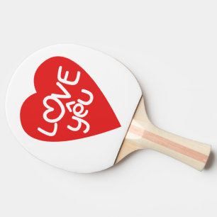 Vietnamesisk Valentine ♥ Kärlek Yêu ♥ asiatisk Ord Pingisracket