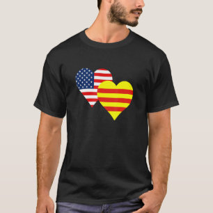 Vietnamesisk Vnch Flagga Viet Nam Cong Hoa Heart T Shirt