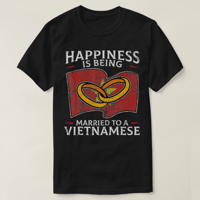 Vietnamesiska Bröllop Vietnam Roots Viet Nam Flagg T Shirt (Design framsida)