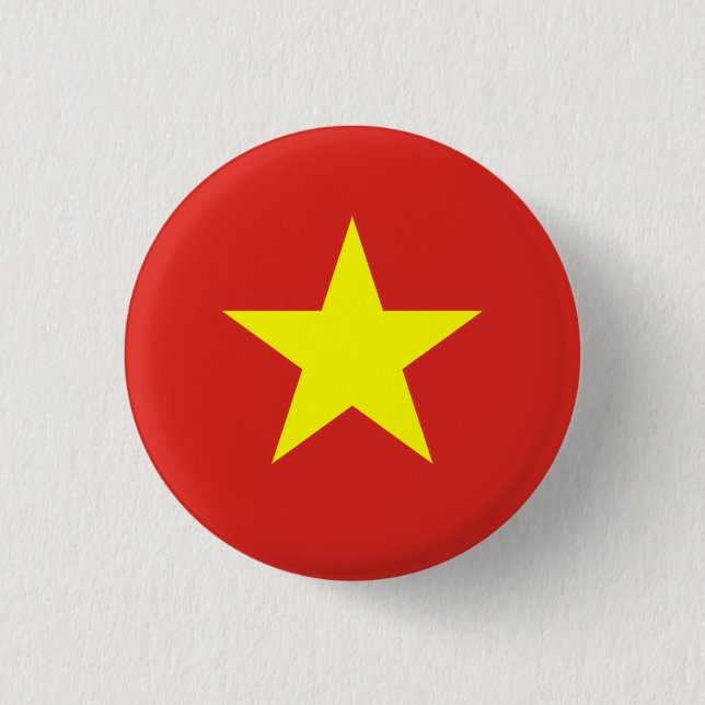 Vietnamesiska Flagga, Flagga Vietnam Knapp (Framsida)