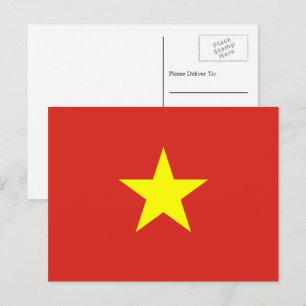 Vietnamesiska Flagga, Flagga Vietnam Vykort