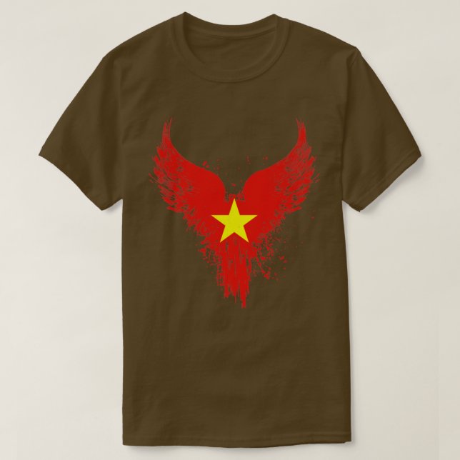 Vietnamesiska Flagga T Shirt (Design framsida)