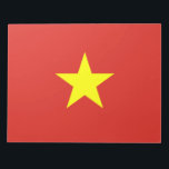 Vietnamesiska Flagga (Vietnam) Anteckningsblock<br><div class="desc">Detta mönster är utmärkande för Vietnams flagga, som är ett land i Sydostasien och som officiellt kallas Socialistiska republiken Vietnam. Det är den östra land på den indonesiska Peninsulan. Vietnam har landat gräns med China i norr och Laos och Kambodja i väster. Vietnam har också gräns med Thailand via Bukt...</div>