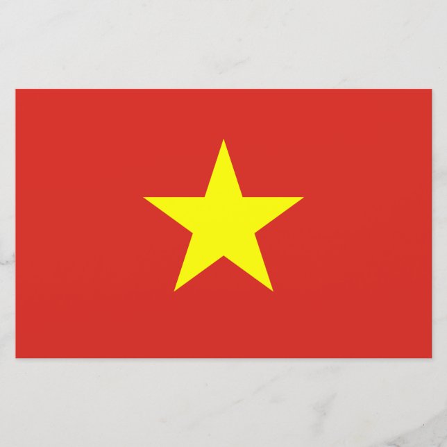 Vietnamesiska Flagga (Vietnam) Brevpapper (Framsida)