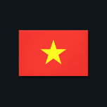Vietnamesiska Flagga (Vietnam) Canvastryck<br><div class="desc">Detta mönster är utmärkande för Vietnams flagga, som är ett land i Sydostasien och som officiellt kallas Socialistiska republiken Vietnam. Det är den östra land på den indonesiska Peninsulan. Vietnam har landat gräns med China i norr och Laos och Kambodja i väster. Vietnam har också gräns med Thailand via Bukt...</div>