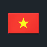 Vietnamesiska Flagga (Vietnam) Canvastryck<br><div class="desc">Detta mönster är utmärkande för Vietnams flagga, som är ett land i Sydostasien och som officiellt kallas Socialistiska republiken Vietnam. Det är den östra land på den indonesiska Peninsulan. Vietnam har landat gräns med China i norr och Laos och Kambodja i väster. Vietnam har också gräns med Thailand via Bukt...</div>