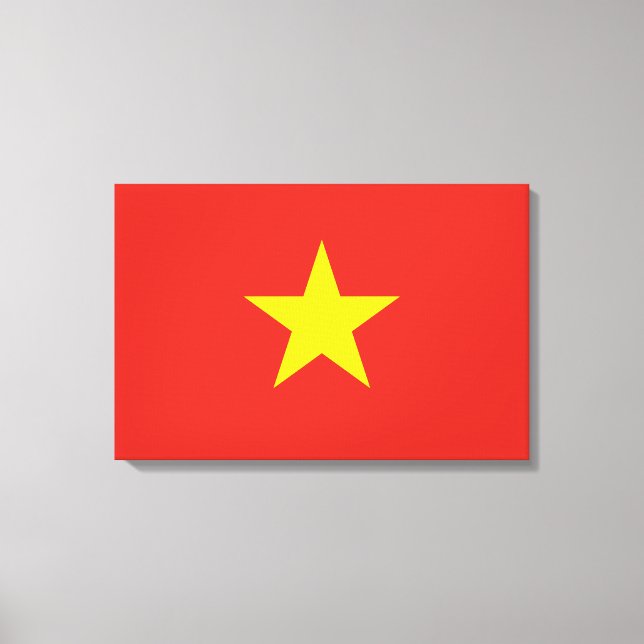 Vietnamesiska Flagga (Vietnam) Canvastryck (Framsida)