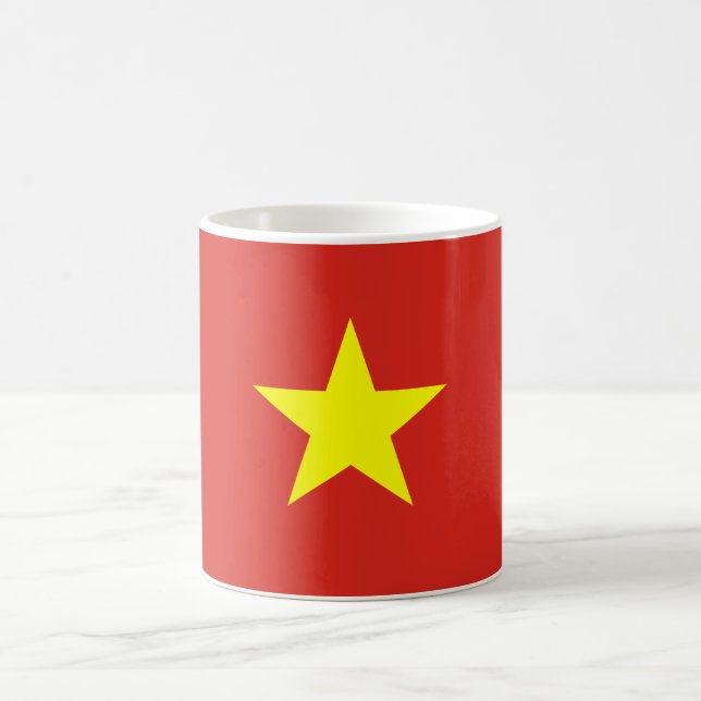 Vietnamesiska Flagga (Vietnam) Kaffemugg (Center)