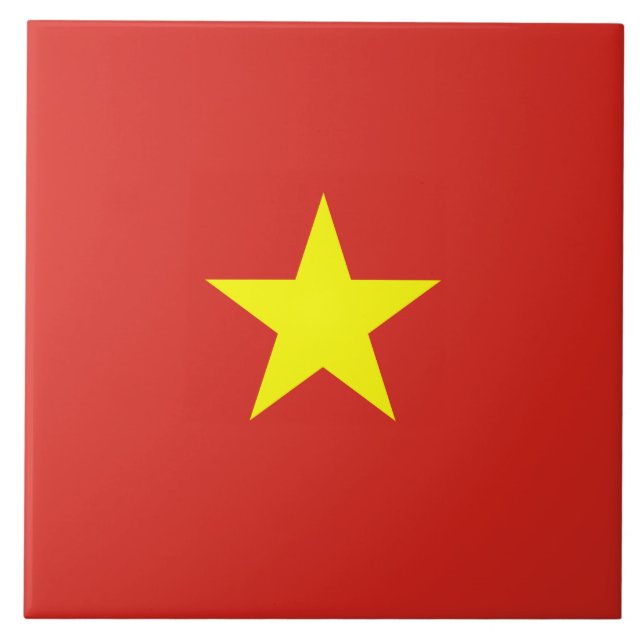 Vietnamesiska Flagga (Vietnam) Kakelplatta (Framsidan)