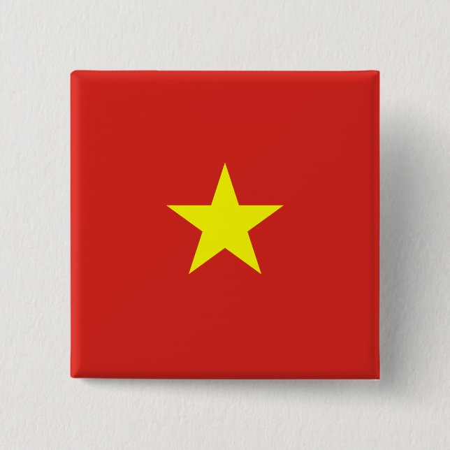 Vietnamesiska Flagga (Vietnam) Knapp (Framsida)