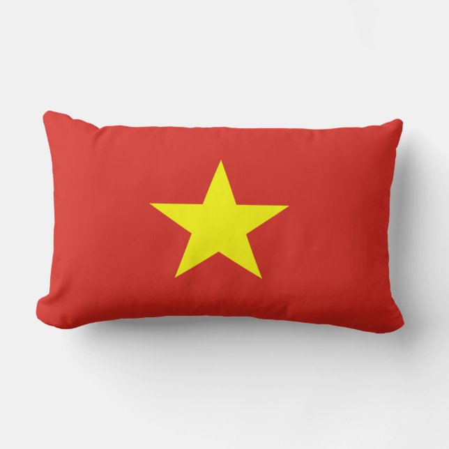 Vietnamesiska Flagga (Vietnam) Lumbarkudde (Framsida)